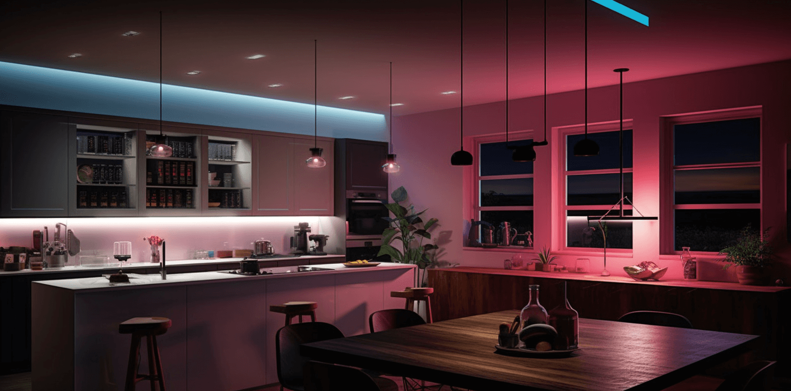 Enhancing Kitchen Ambiance with RGB Smart Recessed Lighting