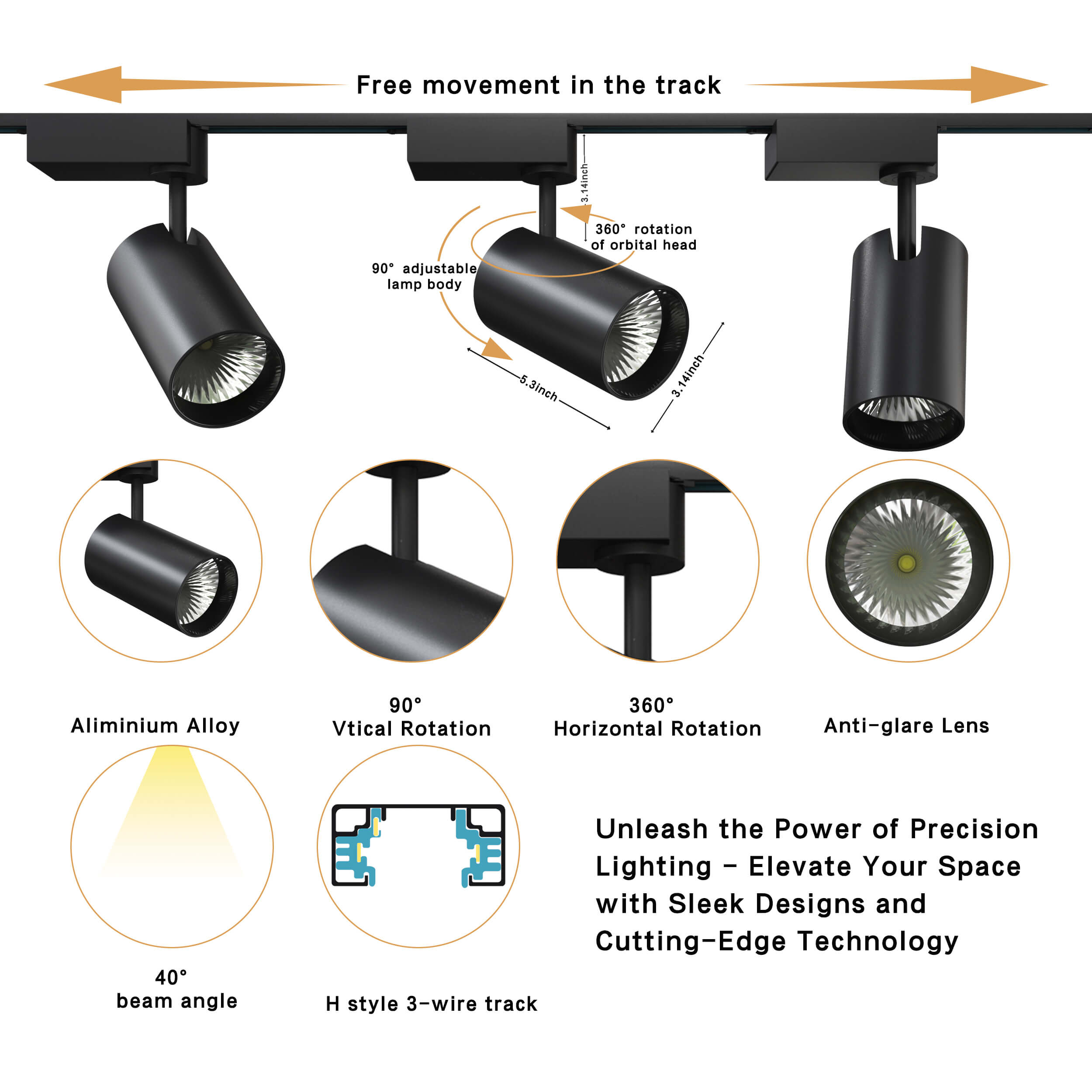 led track light specification