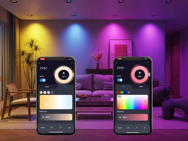 Smart RGBWW Downlight IS600 - Living Room Scene