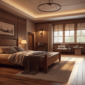 Contemporary Recessed Lighting Effects in an American Bedroom